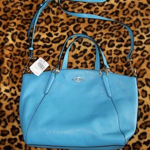 NWT $300 Coach Kelsey Purse in Bright Blue